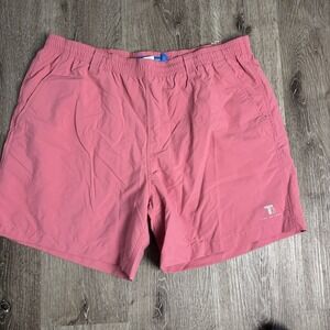 Southern Tide Men's XL Resort Coral T3 Tide To Trail 6" Swim Trunks 2782